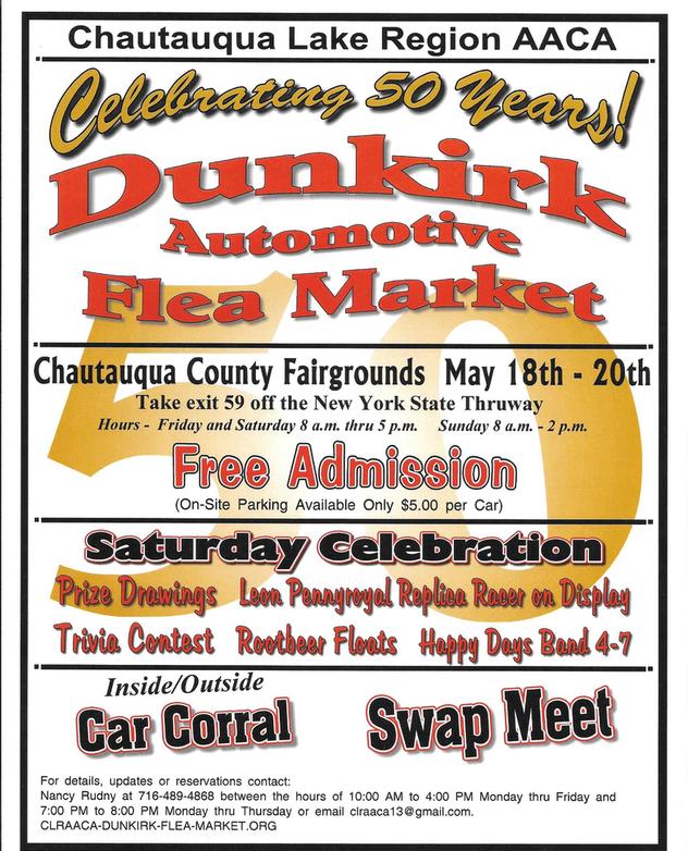2018 Dunkirk Auto Flea Market and Swap Meet May 1820, 2018 Dunkirk