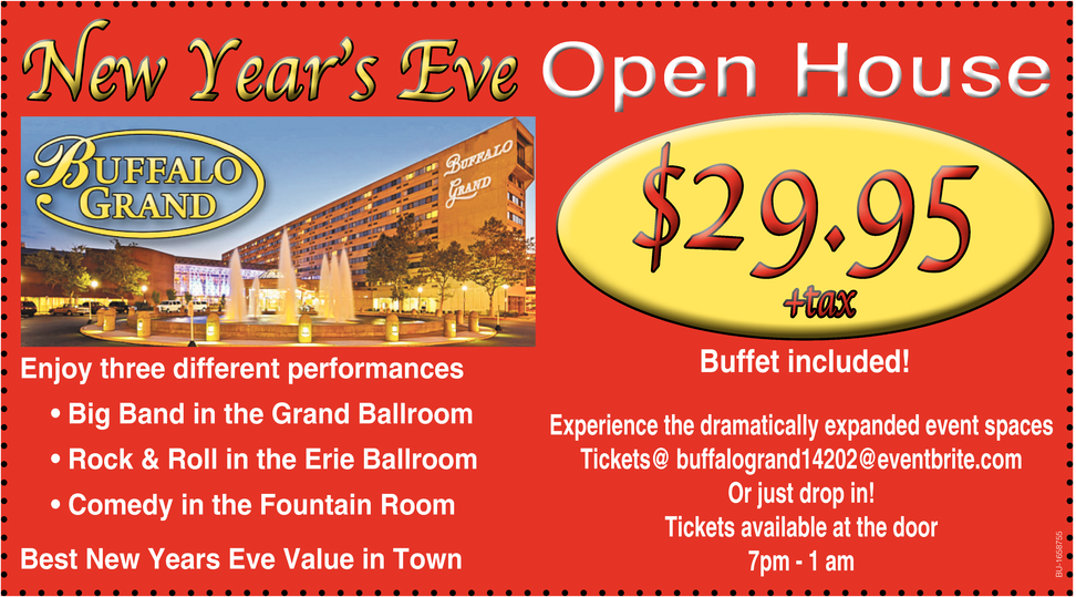 New Year's Eve at Buffalo Grand Hotel- December 31, 2021- Buffalo, NY - BoredomMD.com