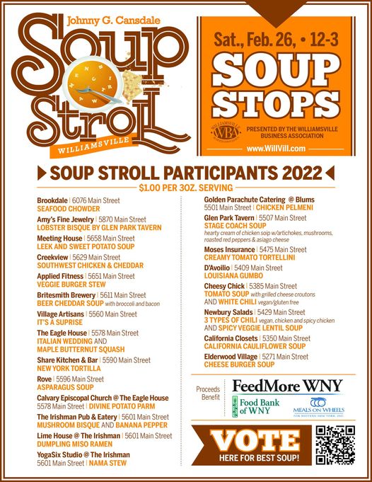 Soup Stroll- February 26, 2022- Williamsville, New York - BoredomMD.com