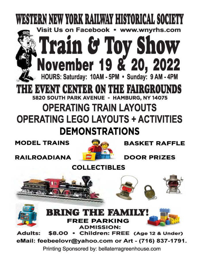 Western New York Train and Toy Show at Hamburg Fairgrounds November 19