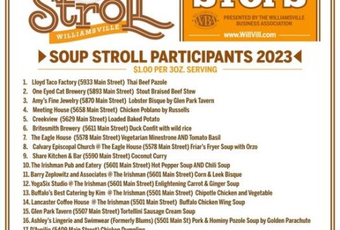 Soup Stroll in Williamsville, NY - February 25, 2023 - BoredomMD.com