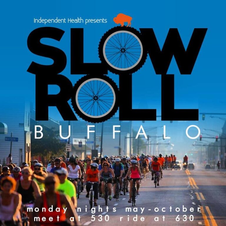 Buffalo Slow Roll Bike Rides-THoughton Park-August 28- Schedule to