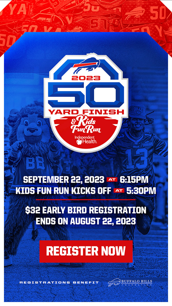 2023 Buffalo Bills 50 Yard Finish at Highmark Stadium Presented by  Independent Health