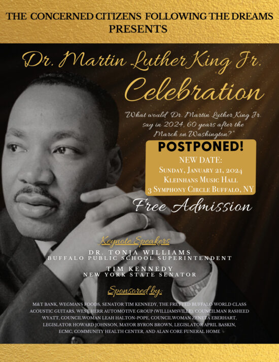 PostponedFREE Martin Luther King Jr Celebration at Kleinhans Date