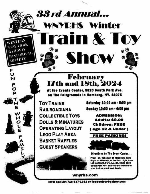 Train and Toy Show at Hamburg Fairgrounds February 18, 2024 Hamburg