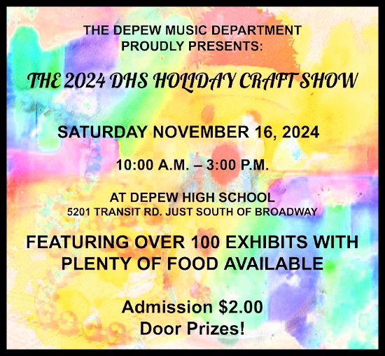 craft show at depew high school-november 16, 2024- depew, ny