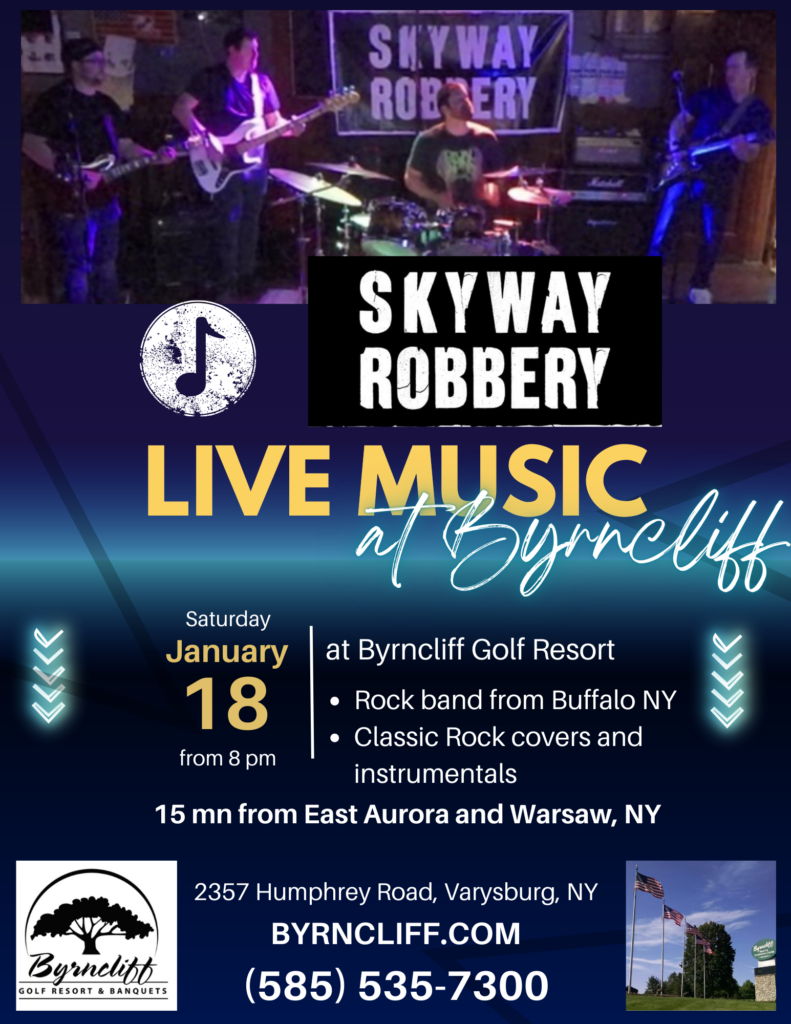 live music at byrncliff resort- january 18, 2025- varysburg, ny