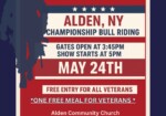 alden rodeo and bull riding- free meal and admission for veterans- may 24, 2025- alden, ny