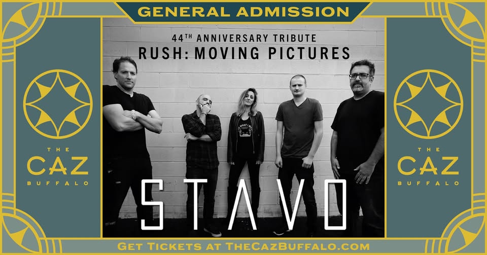 Music at The Caz- STAVO- Tribute to Rush -June 14, 2025- 2221 Seneca St just past Cazenovia Park