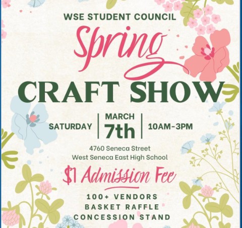 west seneca high school craft fair- march 7, 2026- west seneca. NY- We will be there with our rock crystals, fossils and crystal jewerly- see ad below