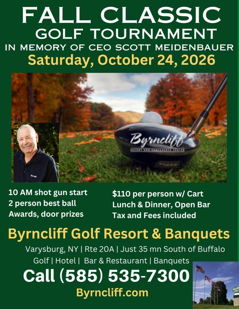 Fall Classic Golf Tournament at Byrncliff Resort- October 24, 2026- Varysburg, NY